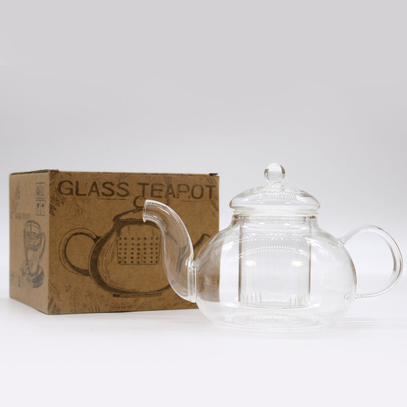 Elegant glass teapot